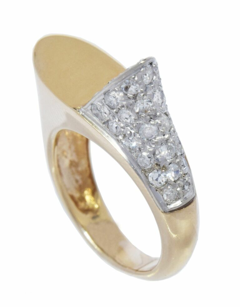 Ladies 1.00 CT Pave Diamond Ring 14k Gold Size: 5.25