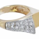 Ladies 1.00 CT Pave Diamond Ring 14k Gold Size: 5.25