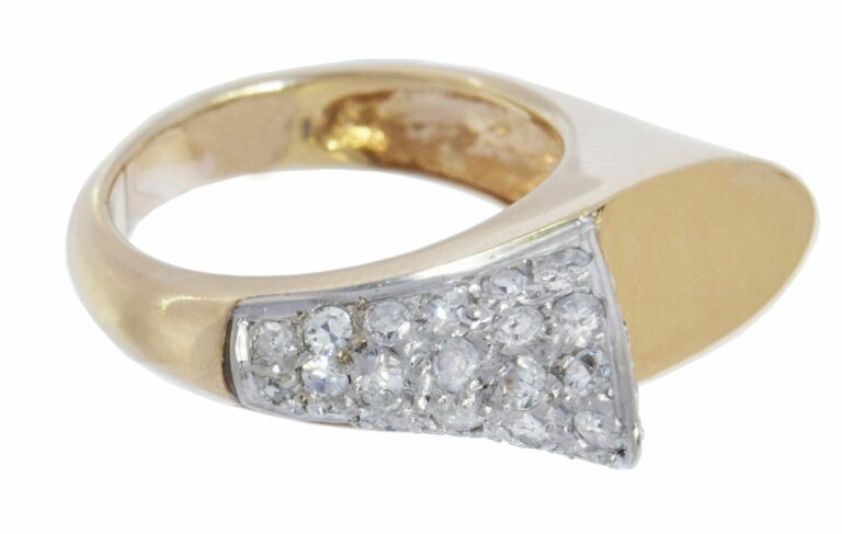 Ladies 1.00 CT Pave Diamond Ring 14k Gold Size: 5.25