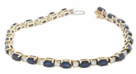 Ladies 14k Bracelet 1.40 CT Diamond 6.00 CT Sapphire