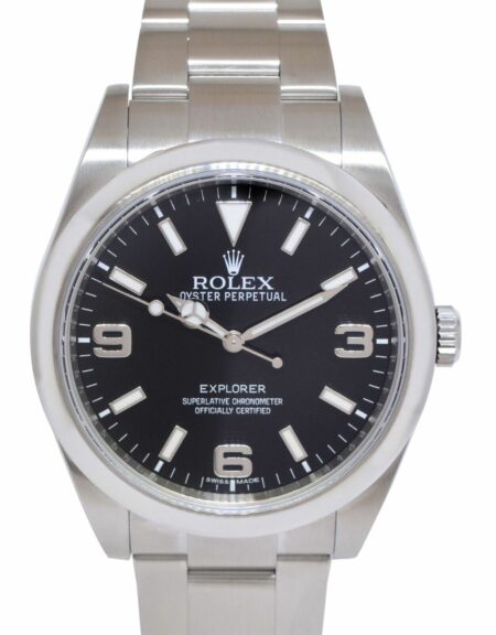 Rolex Explorer Stainless Steel Black Dial MK1 Mens 39mm Watch 214270