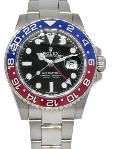 Rolex GMT-Master II 18K White Gold Ceramic "Pepsi" Watch B/P  116719BLRO