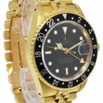 Rolex GMT-Master II 18k Yellow Gold Black D/B Jubilee Mens 40mm Watch B/B 16718