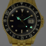 Rolex GMT-Master II 18k Yellow Gold Black D/B Jubilee Mens 40mm Watch B/B 16718