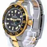 Rolex GMT-Master II 18k YG 
Steel Black Ceramic Mens 40mm Watch B/P M 116713