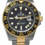 Rolex GMT-Master II 18k YG 
Steel Black Ceramic Mens 40mm Watch B/P M 116713