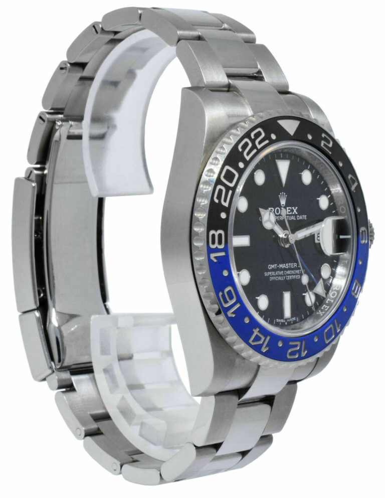 Rolex GMT-Master II Batman Black/Blue Ceramic Steel Oyster Watch +12 116710