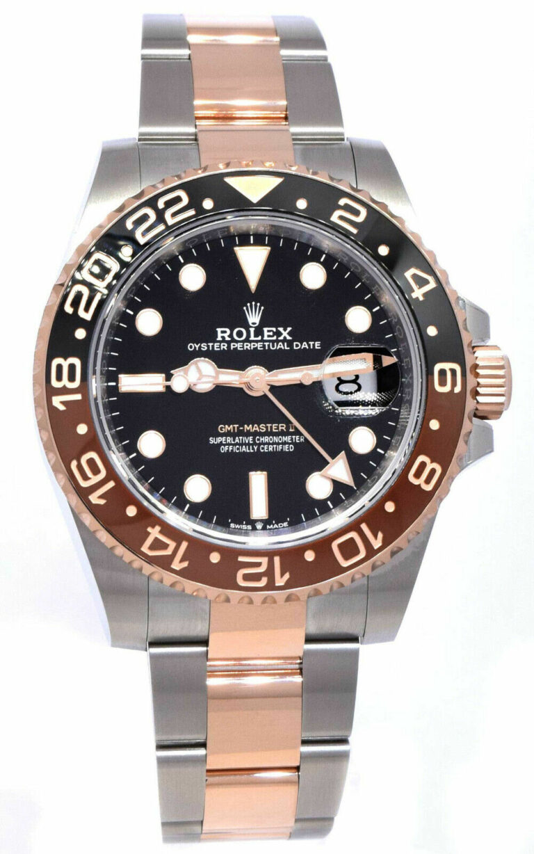 Rolex GMT-Master II Root Beer Ceramic 18k Rose Gold/Steel B/P '20 126711CHNR