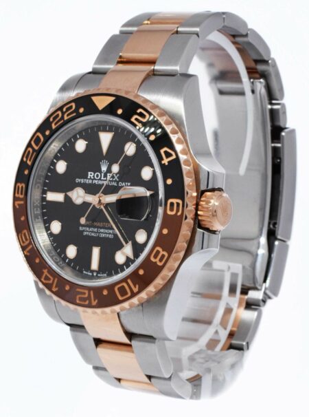 Rolex GMT-Master II Root Beer Ceramic 18k Rose Gold/Steel B/P '20 126711CHNR