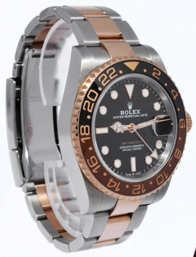 Rolex GMT-Master II Root Beer Ceramic 18k Rose Gold/Steel B/P '20 126711CHNR