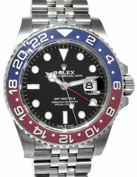 Rolex GMT-Master II Stainless Steel 
Ceramic "Pepsi" Jubilee Watch 126710