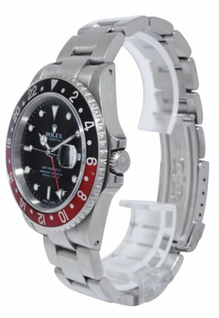 Rolex GMT-Master II Steel Black/Red Coke Bezel Mens 40mm Watch B/P Y 16710