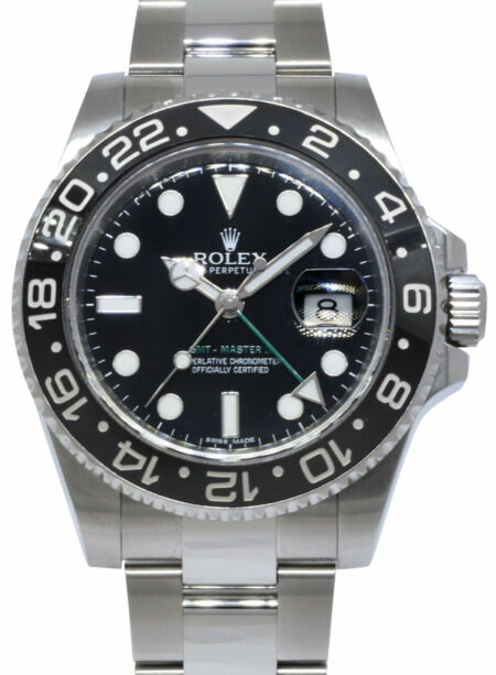 Rolex GMT-Master II Steel Ceramic Black/Green 40mm Watch Scrambled 116710