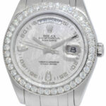 Rolex Masterpiece Platinum Meteorite Diamond Dial/Bezel 39MM Watch B/P D 18946