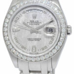 Rolex Masterpiece Platinum Meteorite Diamond Dial/Bezel 39MM Watch B/P D 18946