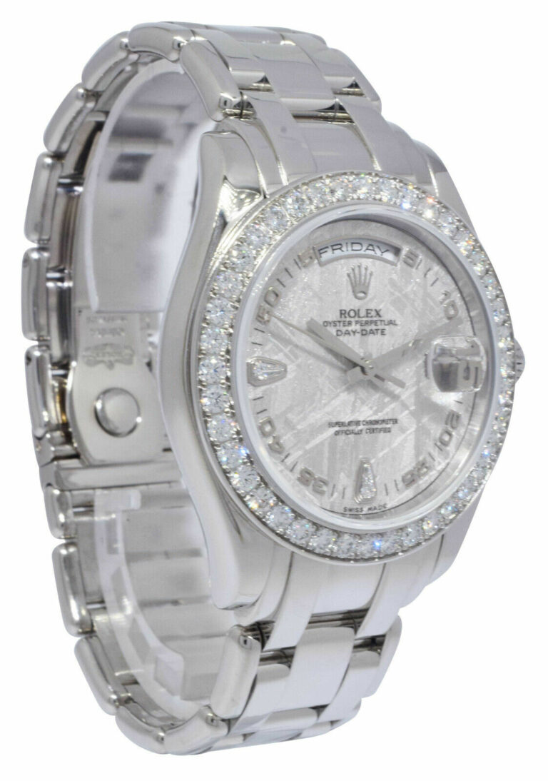 Rolex Masterpiece Platinum Meteorite Diamond Dial/Bezel 39MM Watch B/P D 18946