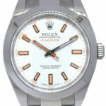 Rolex Milgauss Stainless Steel White Dial Oyster Mens 40mm Watch +Card V 116400