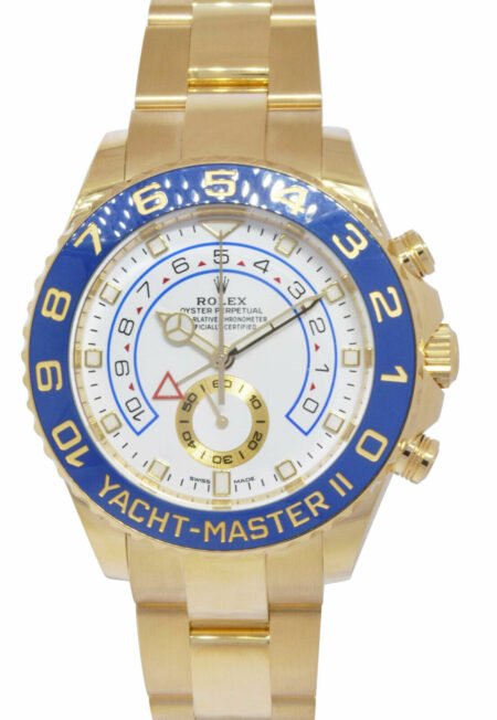 Rolex NEW Yacht-Master II 18k Yellow Gold Blue Ceramic Bezel B/P '23 116688