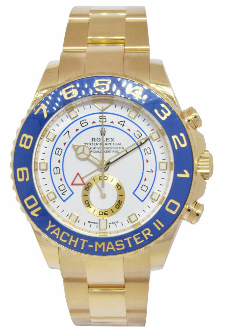 Rolex NEW Yacht-Master II 18k Yellow Gold Blue Ceramic Bezel B/P '23 116688