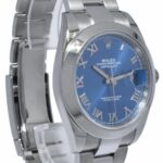 Rolex NOS Datejust 41 Steel Blue Roman Dial Oyster Bracelet Watch B/P '20 126300