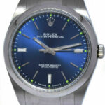 Rolex Oyster Perpetual 39 Steel Blue Dial Mens Watch  114300