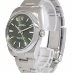 Rolex Oyster Perpetual Steel Olive Green Dial Oyster Bracelet 34mm Watch 114200