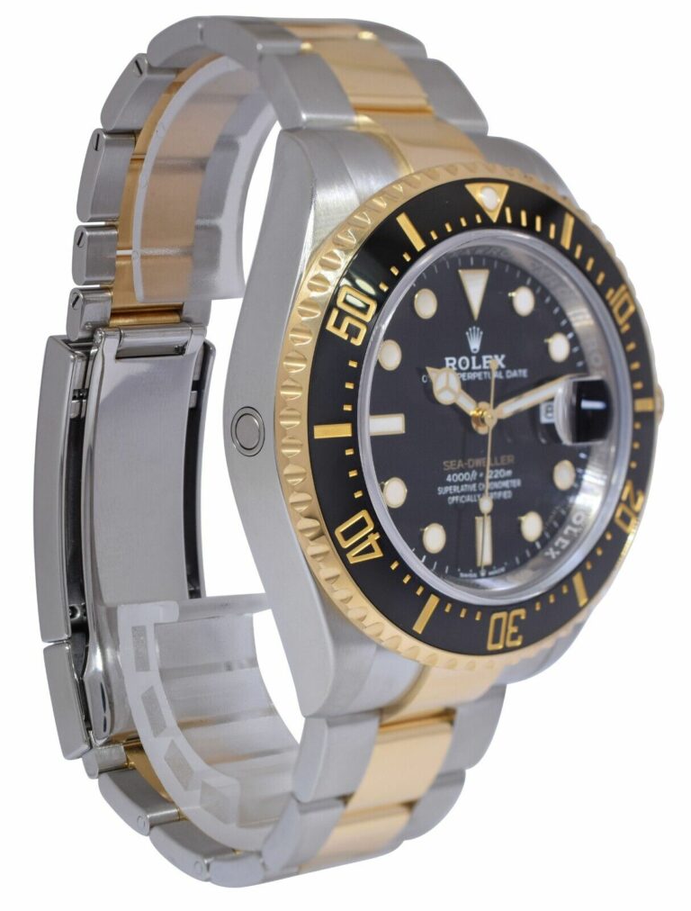 Rolex Sea-Dweller 43 18k Yellow Gold/Steel Black Mens Watch +Card '19 126603