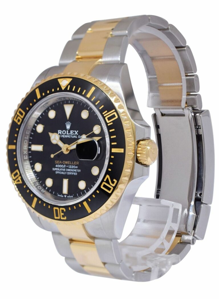 Rolex Sea-Dweller 43 18k Yellow Gold/Steel Black Mens Watch +Card '19 126603