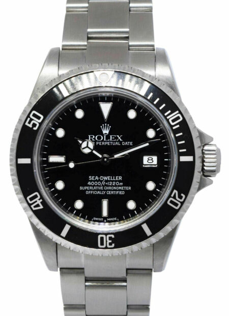 Rolex Sea-Dweller Date Stainless Steel Black Dial/Bezel Mens 40mm Watch Z 16600