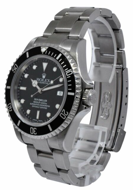 Rolex Sea-Dweller Date Stainless Steel Black Dial/Bezel Mens 40mm Watch Z 16600