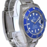 Rolex Submariner "Smurf" 18k White Gold Blue Ceramic 40mm Watch B/P '13 116619