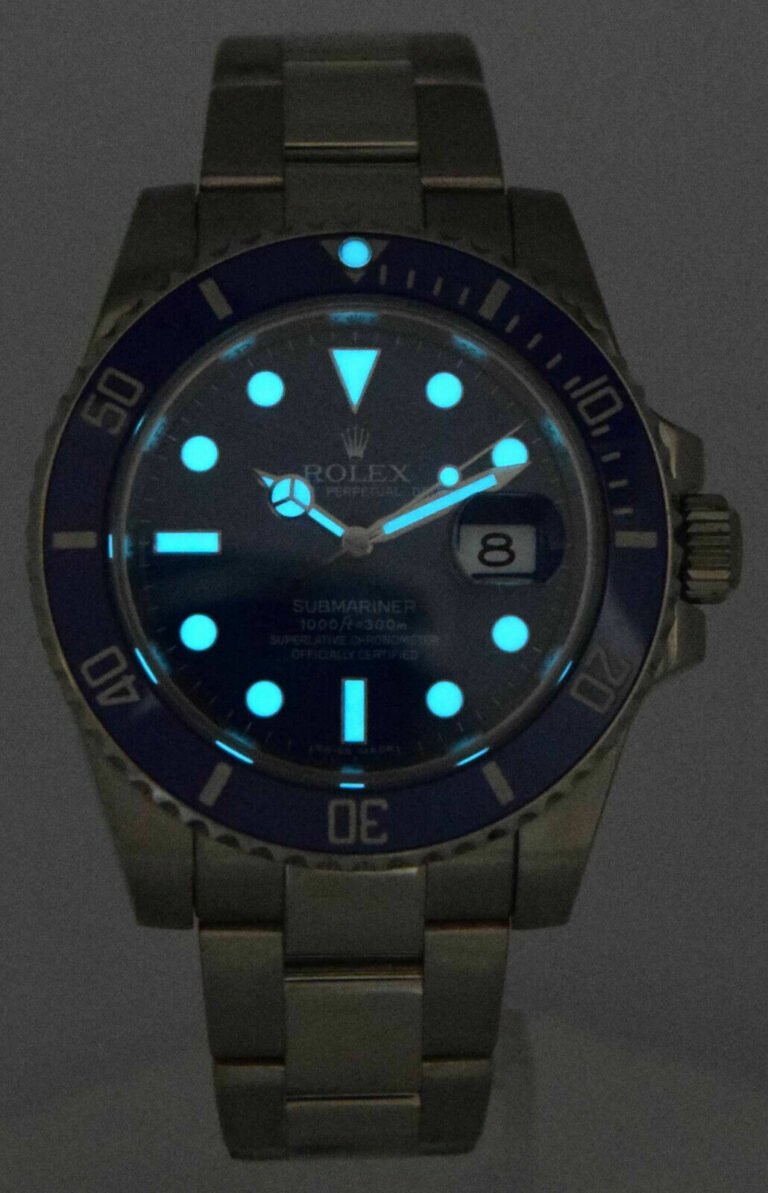 Rolex Submariner "Smurf" 18k White Gold Blue Ceramic 40mm Watch B/P '13 116619