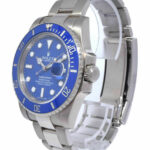 Rolex Submariner "Smurf" 18k White Gold Blue Ceramic 40mm Watch B/P '13 116619