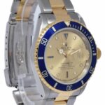 Rolex Submariner 18k Yellow Gold/Steel Serti Diamond Dial 40mm Watch N 16613