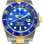 Rolex Submariner Date 18k Gold/Steel Blue Ceramic Mens 40mm Watch '12+ 116613