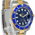 Rolex Submariner Date 18k Gold/Steel Blue Ceramic Mens 40mm Watch '12+ 116613