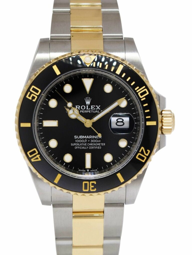 Rolex Submariner Date 18k Gold/Steel Ceramic Black 41mm Watch +Card '21 126613