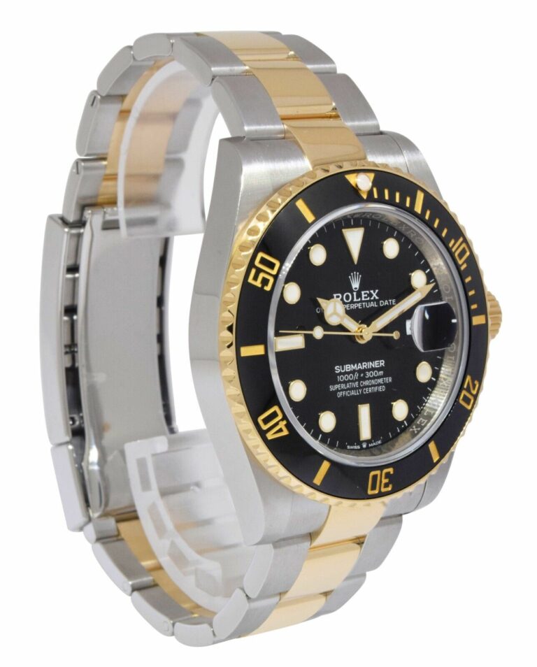 Rolex Submariner Date 18k Gold/Steel Ceramic Black 41mm Watch +Card '21 126613