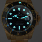 Rolex Submariner Date 18k Yellow Gold Black Ceramic 40mm Watch B/P '12 116618