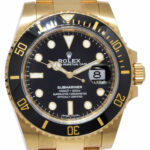 Rolex Submariner Date 18k Yellow Gold Black Ceramic 40mm Watch B/P '12 116618