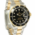 Rolex Submariner Date 18k Yellow Gold/Steel Black 40mm Watch Box Paper Z 16613