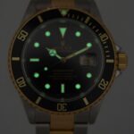 Rolex Submariner Date 18k Yellow Gold/Steel Black Mens 40mm Watch F 16613 T