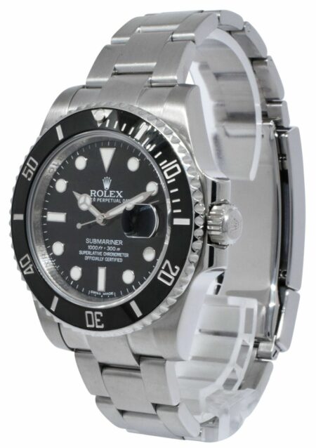 Rolex Submariner Date 40mm Steel Black Dial Ceramic Bezel Mens Watch 116610