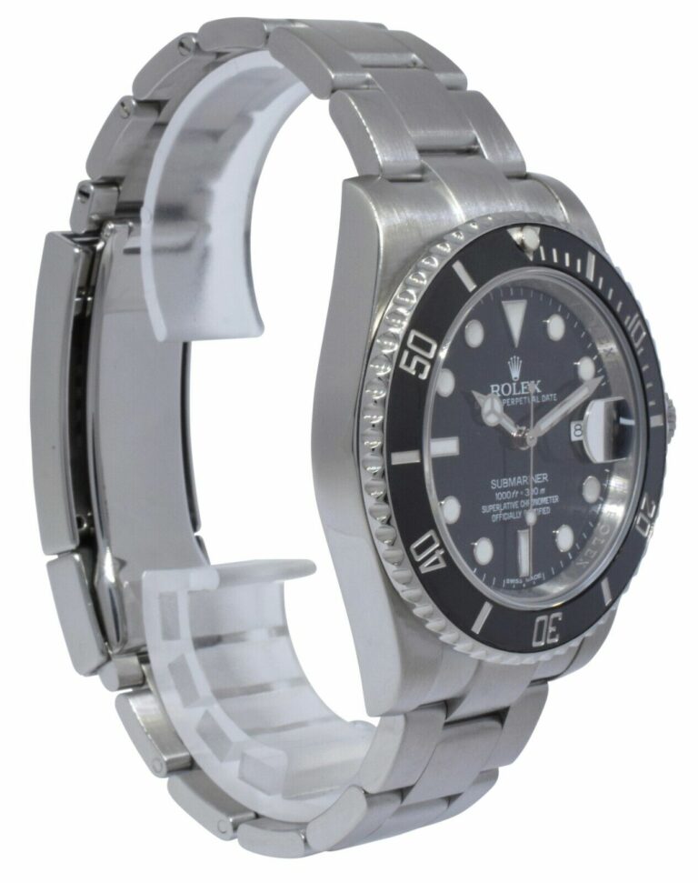 Rolex Submariner Date 40mm Steel Black Dial Ceramic Bezel Mens Watch 116610