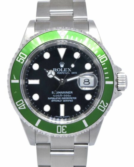 Rolex Submariner Date Kermit Green Bezel Steel Mens Automatic Watch Z 16610