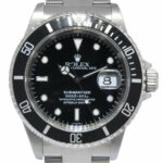 Rolex Submariner Date Steel Black Dial/Bezel 40mm Automatic Watch B/P A 16610