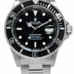 Rolex Submariner Date Steel Black Dial/Bezel 40mm Automatic Watch B/P A 16610