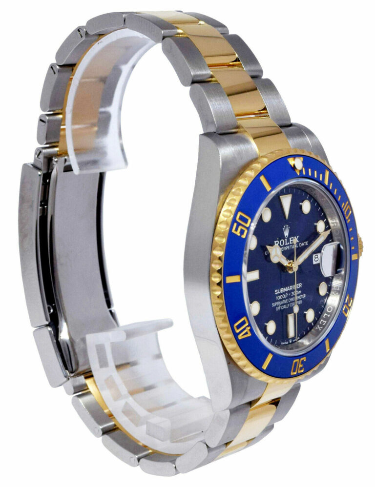 Rolex Submariner Date Yellow Gold/Steel Ceramic Blue 41mm Watch B/P '24 126613