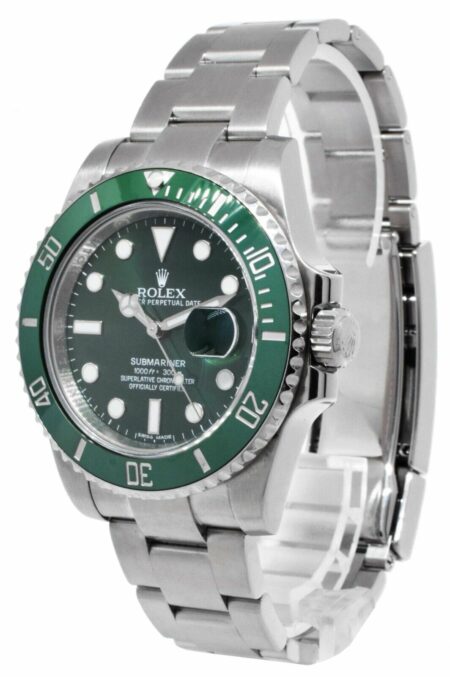 Rolex Submariner Hulk Steel Green Dial/Bezel Ceramic 40mm Watch B/P '17 116610