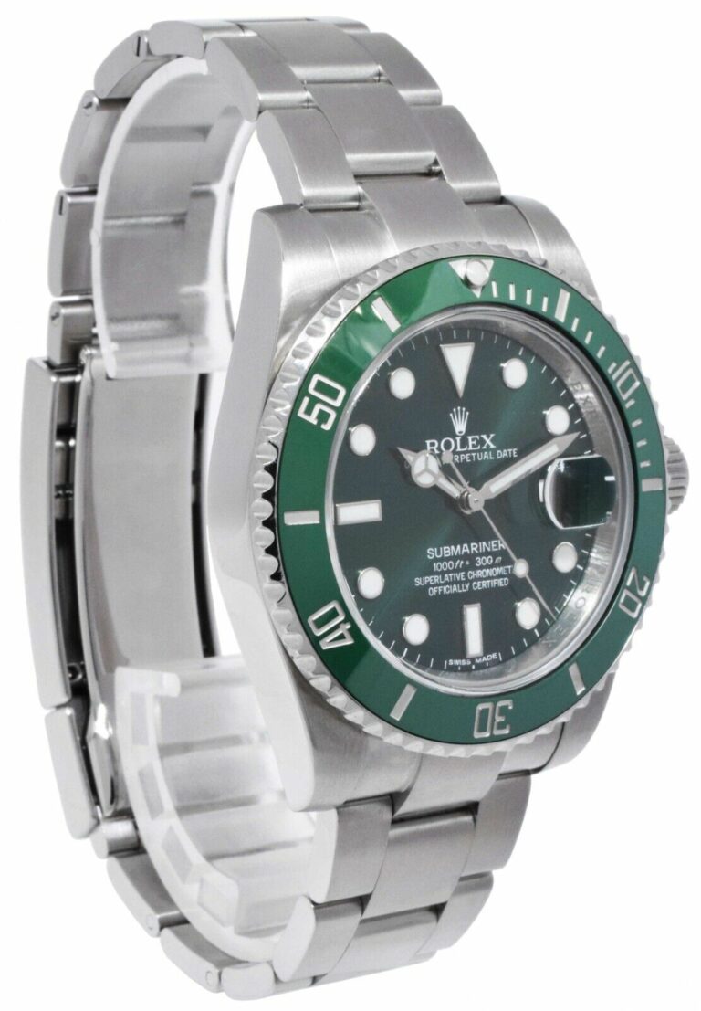 Rolex Submariner Hulk Steel Green Dial/Bezel Ceramic 40mm Watch B/P '17 116610